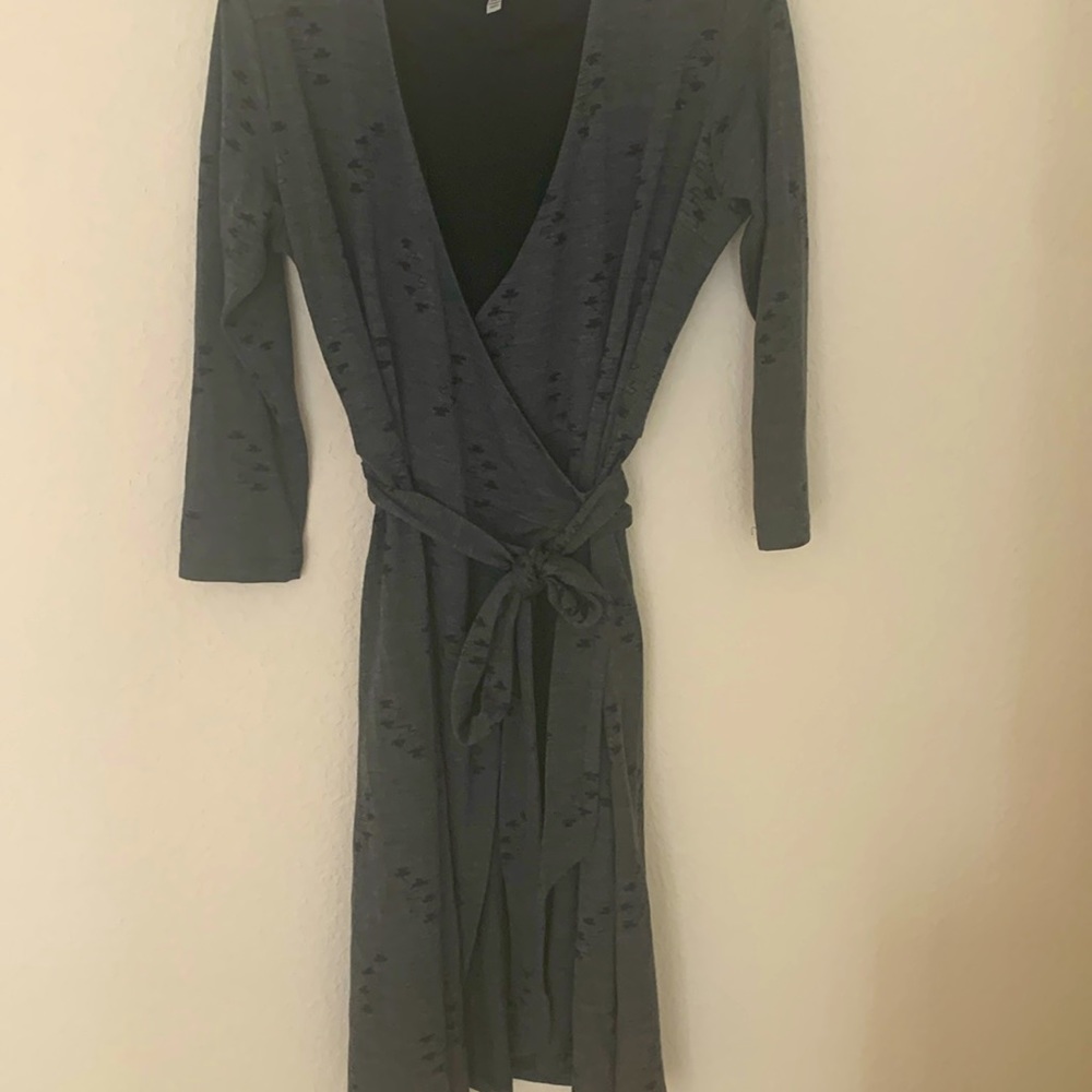 Ibex merino wool wrap around dress